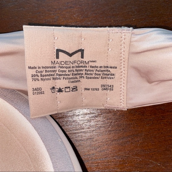 🌟PRICE⬇️DROP🌟Maidenform T-Shirt Convertible Bra, sz. 34 DD (E) in Nude - Picture 9 of 13